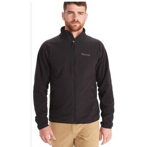 Marmot Black Fleece Jacket XXL‎ Full Zip Soft Lightweight Warm Mens